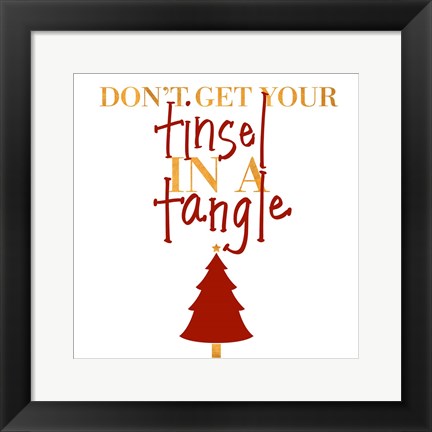 Framed Tinsel in a Tangle Print