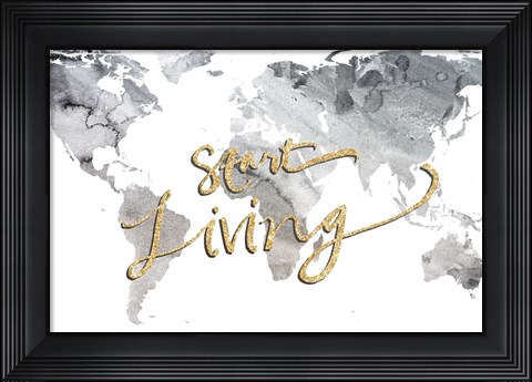 Framed Start Living Print