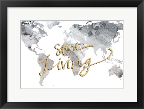 Framed Start Living Print