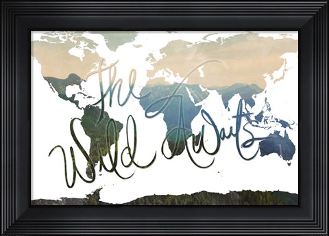 Framed WIld Awaits Map Print