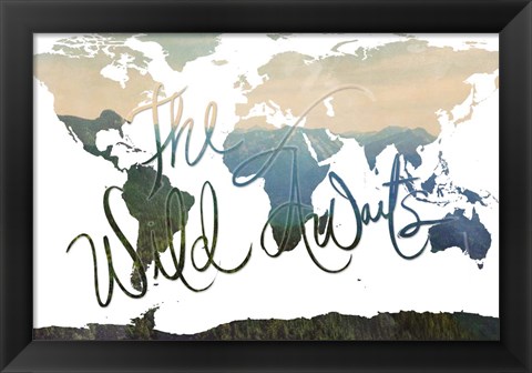 Framed WIld Awaits Map Print