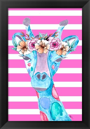 Framed Funky Giraffe Print