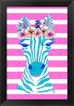 Framed Funky Zebra Print