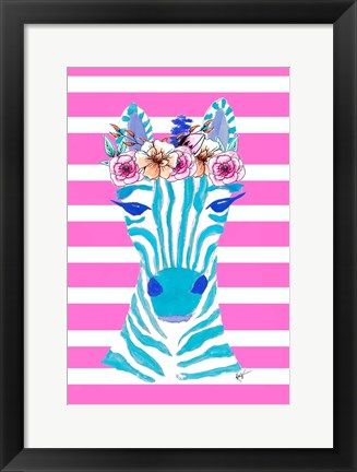 Framed Funky Zebra Print