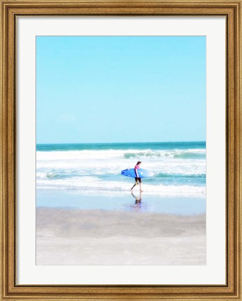 Framed East Coast Surf Girl Print
