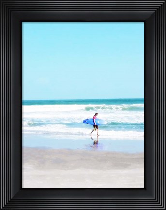 Framed East Coast Surf Girl Print