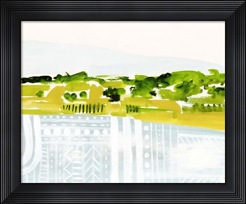 Framed Patterned Landscape I Print