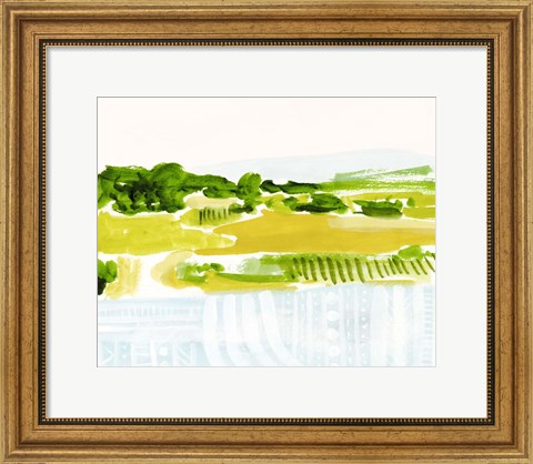 Framed Patterned Landscape II Print