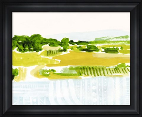 Framed Patterned Landscape II Print