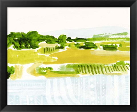 Framed Patterned Landscape II Print