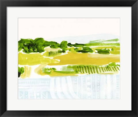 Framed Patterned Landscape II Print