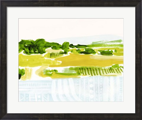Framed Patterned Landscape II Print