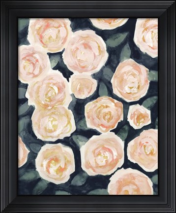 Framed Peach Petals I Print