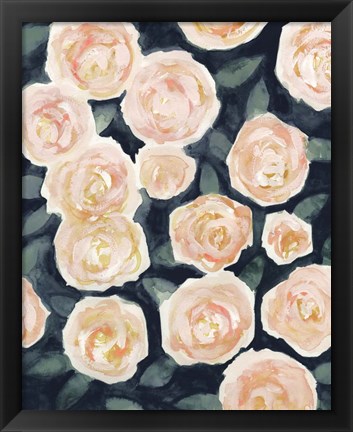 Framed Peach Petals I Print