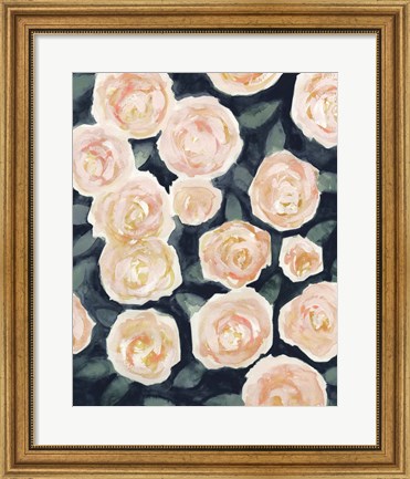 Framed Peach Petals I Print