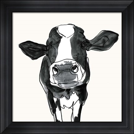 Framed Cow Contour III Print