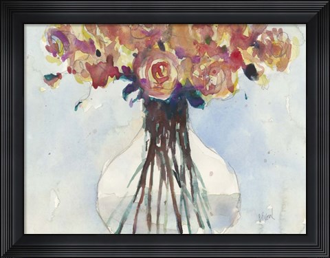 Framed Faded Roses I Print