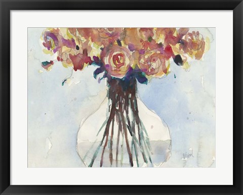 Framed Faded Roses I Print