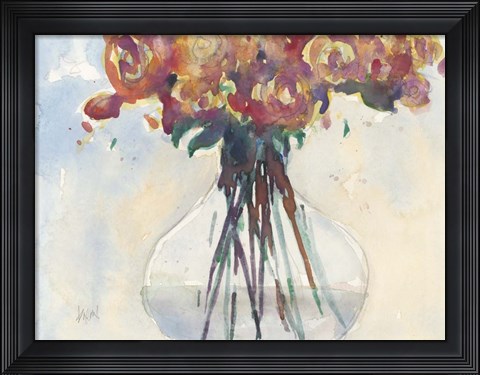 Framed Faded Roses II Print