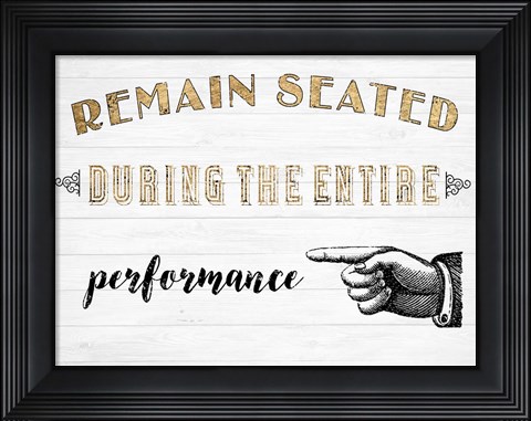 Framed Mild Manners II Print