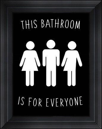 Framed Human Bathroom I Print