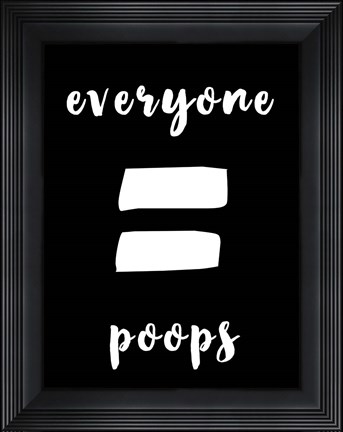 Framed Human Bathroom II Print