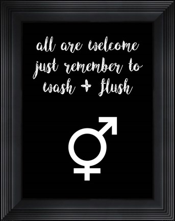 Framed Human Bathroom III Print