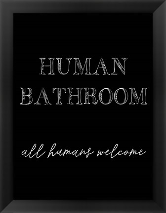 Framed Human Bathroom IV Print