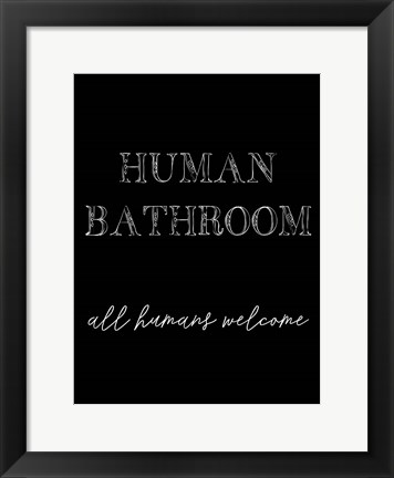 Framed Human Bathroom IV Print