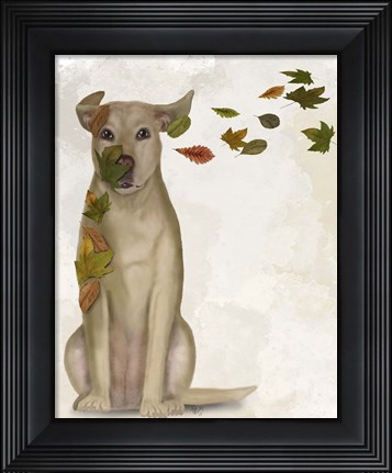 Framed Yellow Labrador Windswept and Interesting Print
