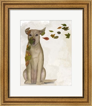 Framed Yellow Labrador Windswept and Interesting Print