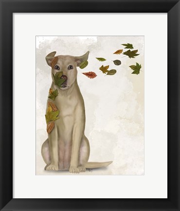 Framed Yellow Labrador Windswept and Interesting Print