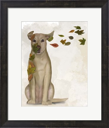 Framed Yellow Labrador Windswept and Interesting Print