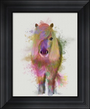 Framed Pony 1 Full Rainbow Splash Print