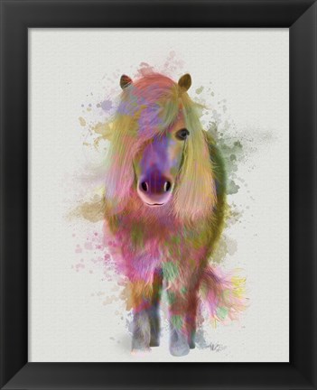 Framed Pony 1 Full Rainbow Splash Print