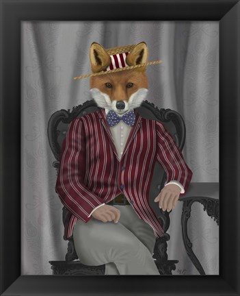 Framed Fox 1920s Gentleman Print