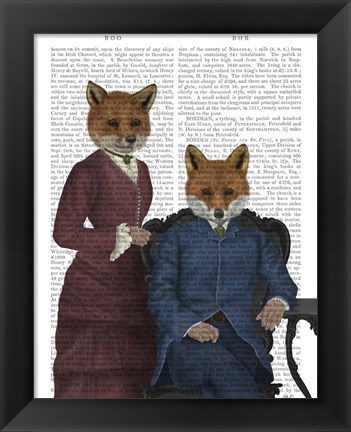 Framed Fox Couple Edwardians Print