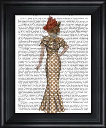 Framed Fox Lady 1930s Print