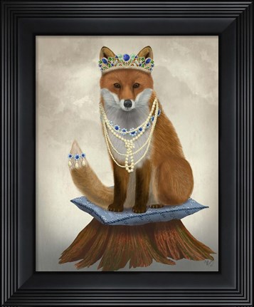 Framed Fox with Tiara, Full Print