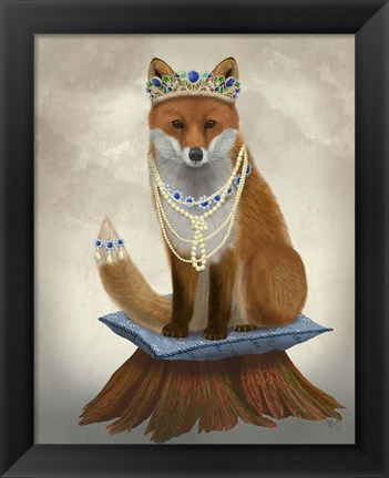 Framed Fox with Tiara, Full Print