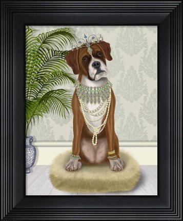 Framed Boxer and Tiara, Full Print