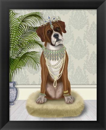 Framed Boxer and Tiara, Full Print