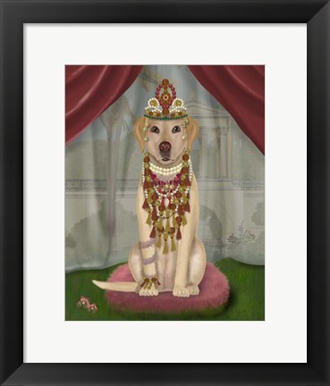 Framed Yellow Labrador and Tiara, Full Print