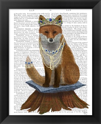 Framed Fox with Tiara, Full Print