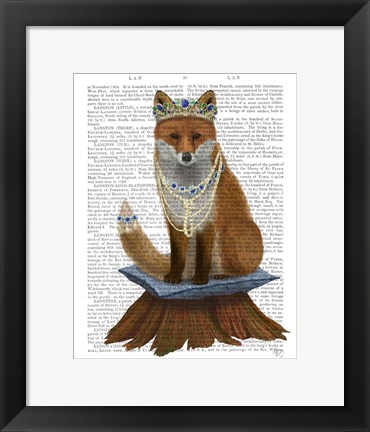 Framed Fox with Tiara, Full Print