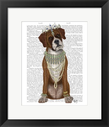 Framed Boxer and Tiara, Full Print