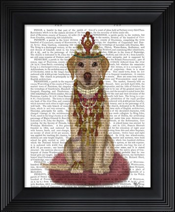 Framed Yellow Labrador and Tiara, Full Print