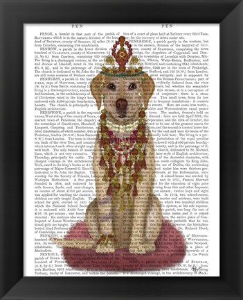 Framed Yellow Labrador and Tiara, Full Print