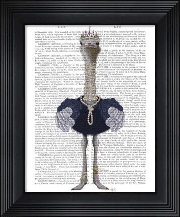 Framed Ostrich and Pearls, Full Print