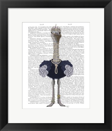 Framed Ostrich and Pearls, Full Print